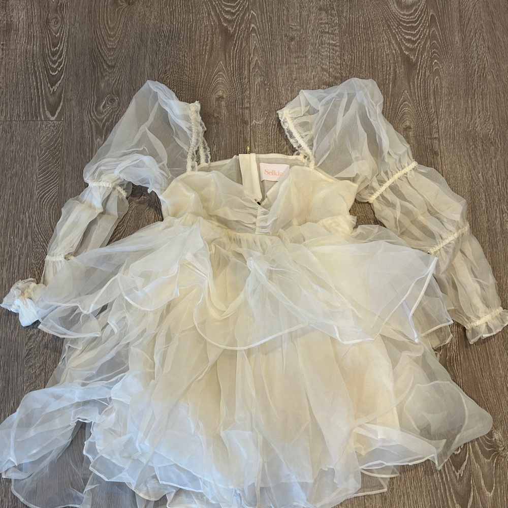 Selkie Silk Gauze Ivory Moonlight Dress